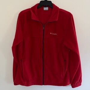 Columbia Red Fleece Jacket. Excellent condition.